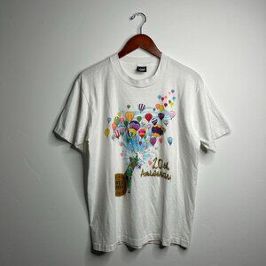 White vintage 1991 20th Anniversary Hot Air Balloon T-shirt tag size large